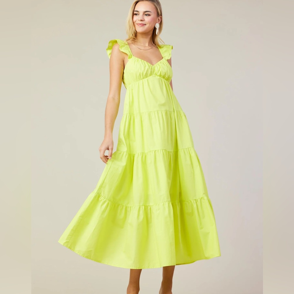 Bright Yellow Sleeveless Maxi Dress